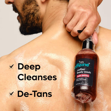 mcaffeine Coffee Body Wash With Berries | De-Tan & Deep Cleansing Shower Gel | Enriched With Vitamin C |For All Skin Types | For Both Men & Women - 200Ml